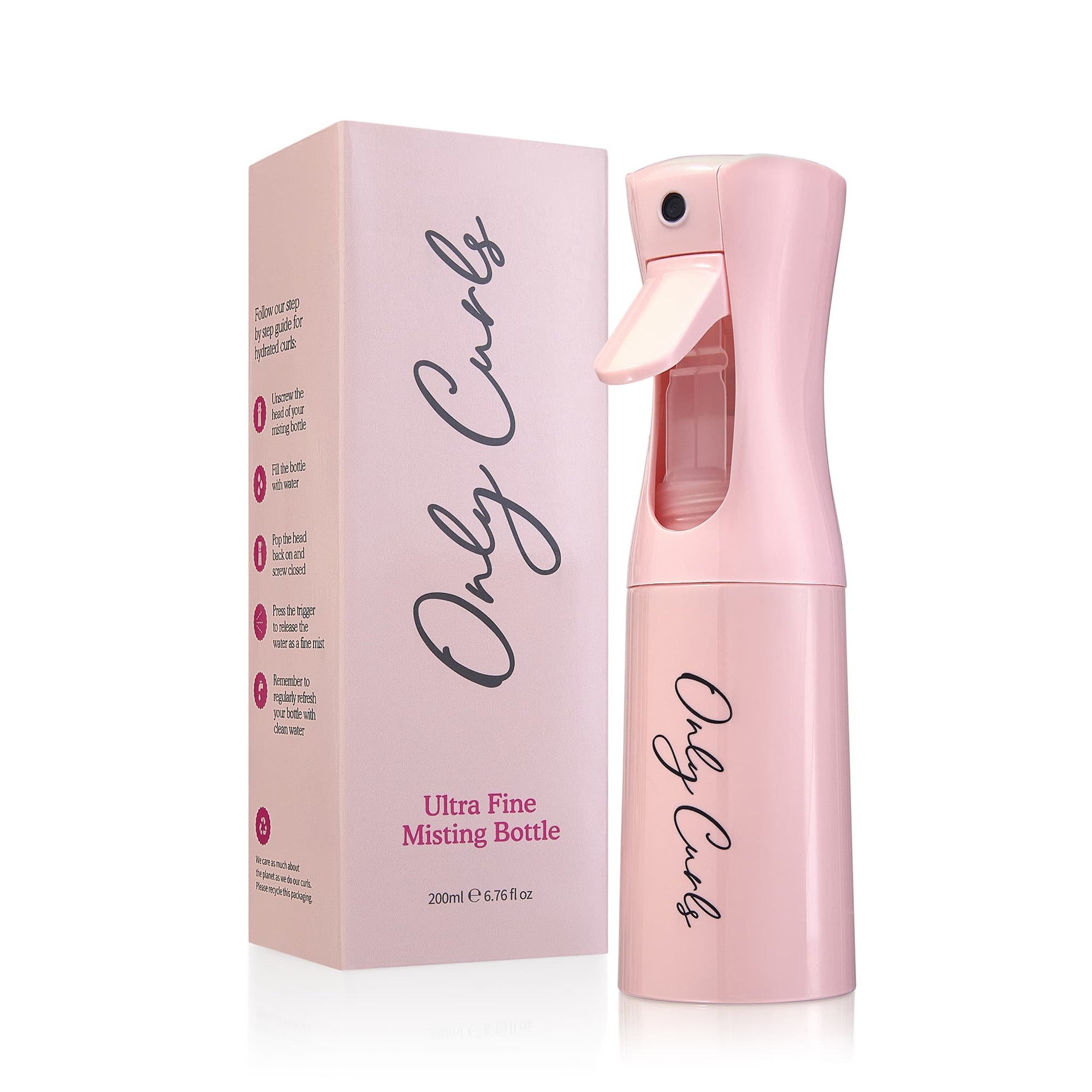 Only Curls Misting Bottle - Pink - Only Curls
