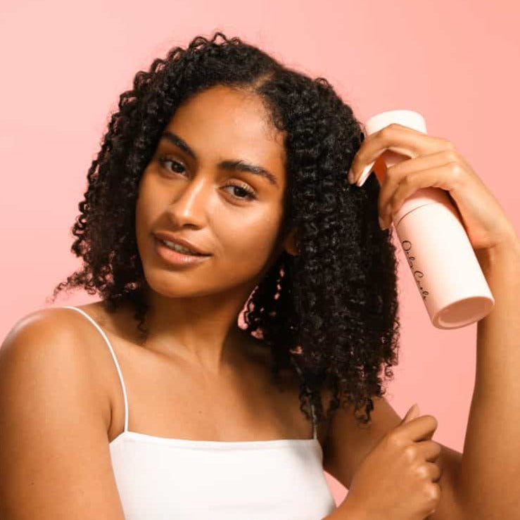 Only Curls Misting Bottle - model spraying on hair | Only Curls