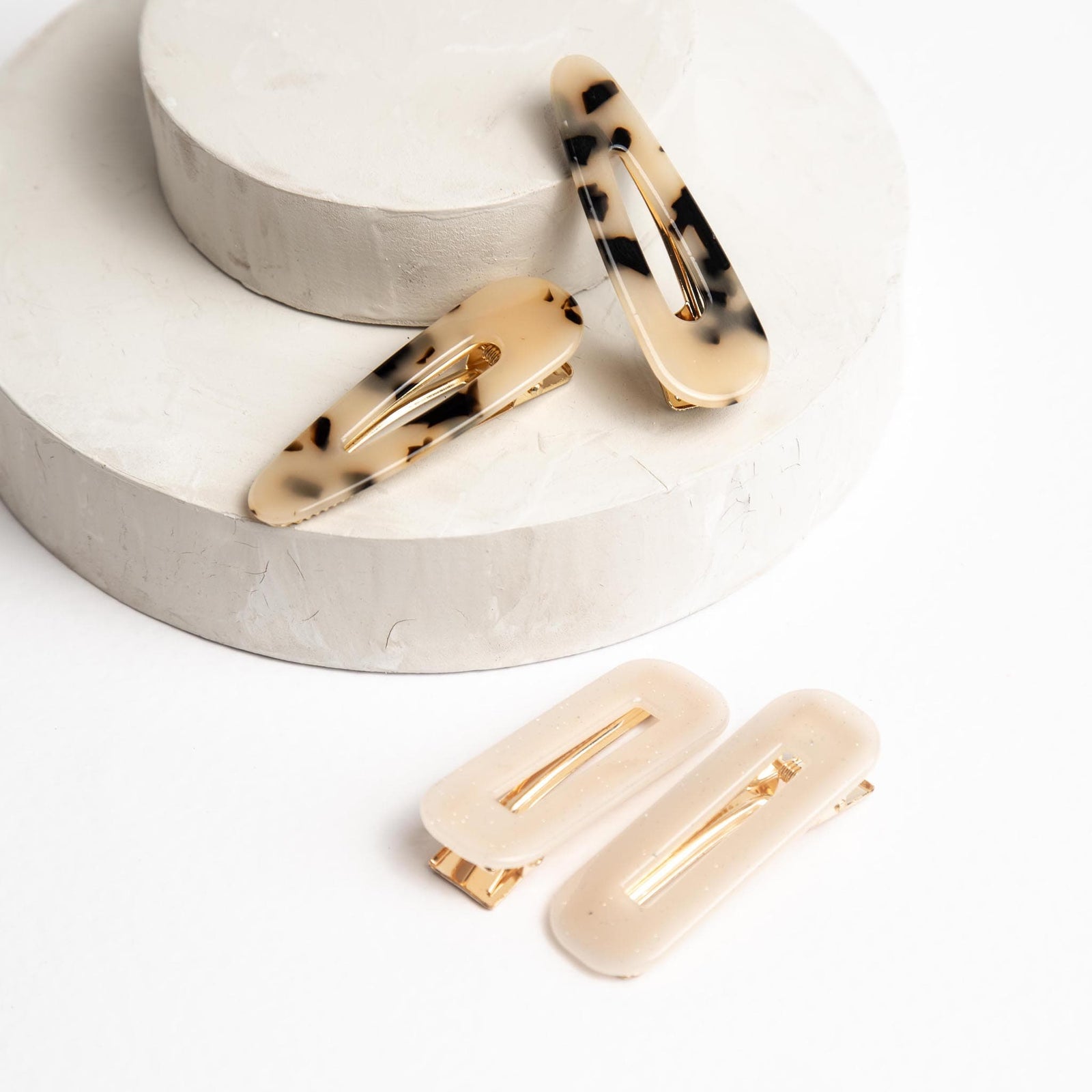 Only Curls 4-Pack Crocodile Hair Clips - Tort Speckle - Only Curls