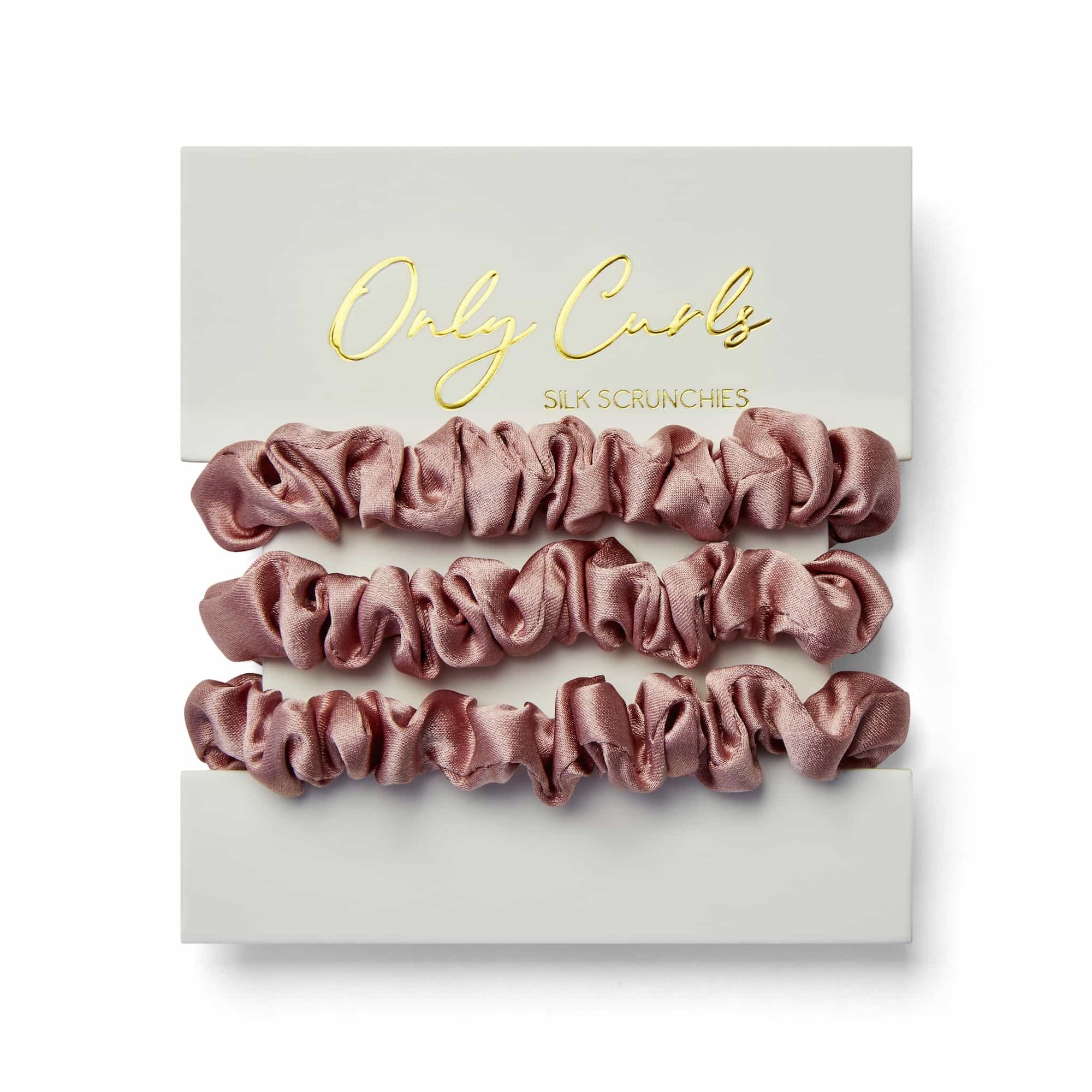 Only Curls Silk Scrunchies - Dusty Pink Mini - Only Curls