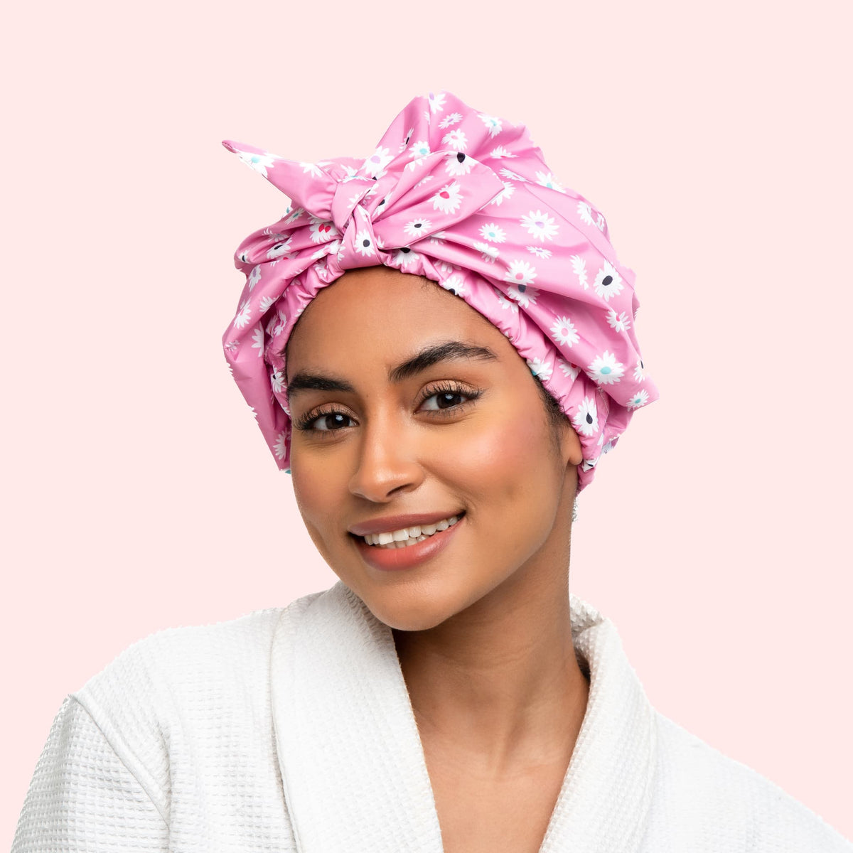 Only Curls Shower Cap - Dusty Pink Daisy - Only Curls