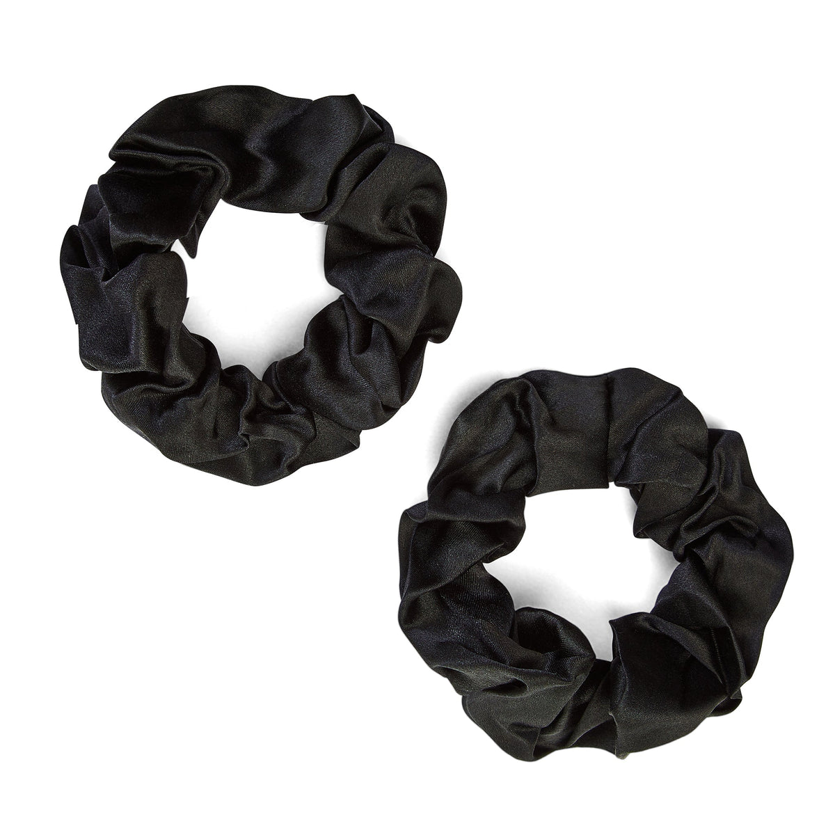 Only Curls Silk Scrunchies Black - Only Curls