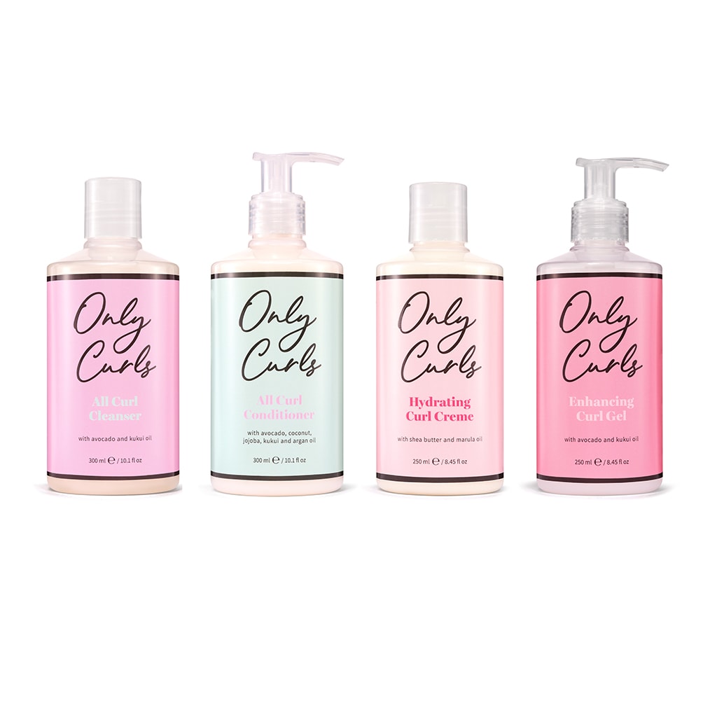 Full Size Collection of all 4 Only Curls Styling Products